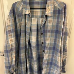 Oversized flannel button up